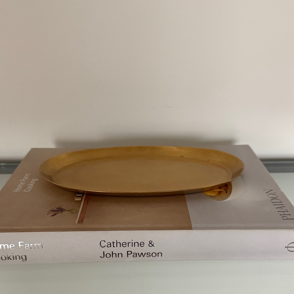 Oval brass tray- small